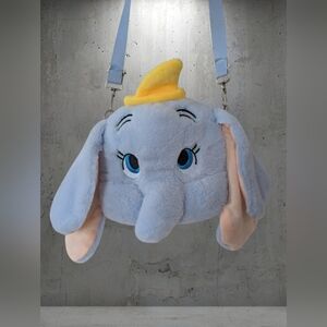 Disney Plush Dumbo Crossbody Bag - Light Blue with Yellow Hat